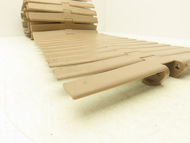 Rexnord LF882TAB12  12" TableTop Conveyor Chain Side-Flex 6' 4"L Tan