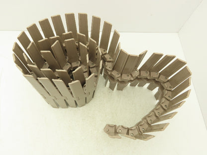 Rexnord LF882TAB12  12" TableTop Conveyor Chain Side-Flex 6' 4"L Tan