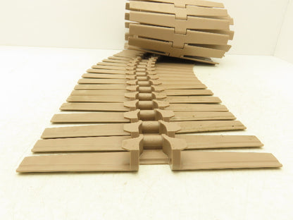 Rexnord LF882TAB12  12" TableTop Conveyor Chain Side-Flex 6' 4"L Tan