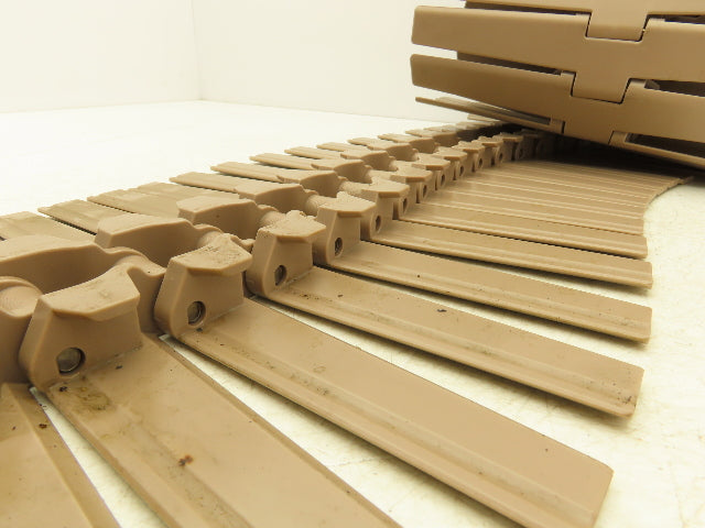 Rexnord LF882TAB12  12" TableTop Conveyor Chain Side-Flex 6' 4"L Tan