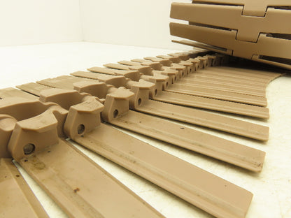 Rexnord LF882TAB12  12" TableTop Conveyor Chain Side-Flex 6' 4"L Tan