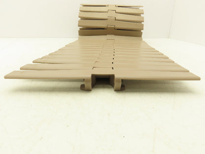 Rexnord LF882TAB12  12" TableTop Conveyor Chain Side-Flex 6' 4"L Tan