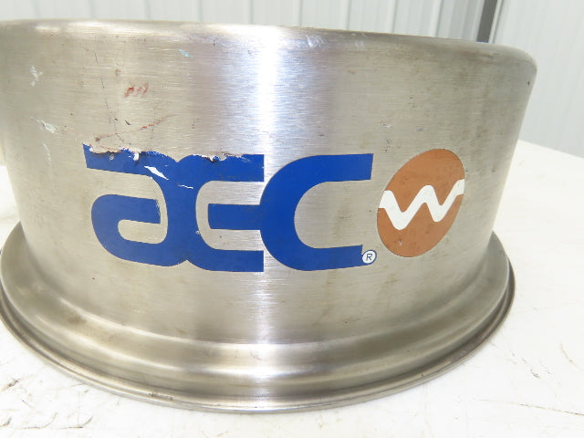 AEC Stainless Hopper Vacuum Receiver Bin Top 14x6" Size 3" Inlet 15" Screen