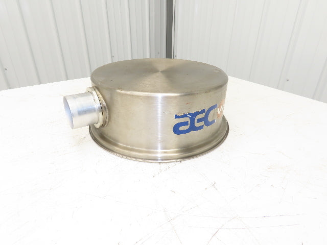 AEC Stainless Hopper Vacuum Receiver Bin Top 14x6" Size 3" Inlet 15" Screen