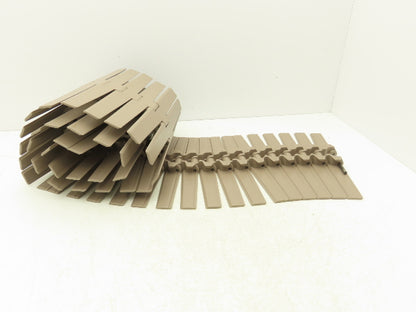 MCC Rexnord HDF 1200 XL  12" TableTop Conveyor Chain Side-Flex 6'L Tan