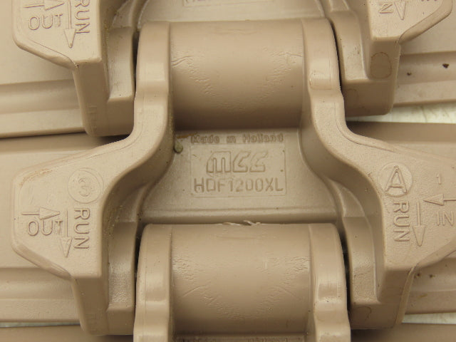 MCC Rexnord HDF 1200 XL  12" TableTop Conveyor Chain Side-Flex 6'L Tan