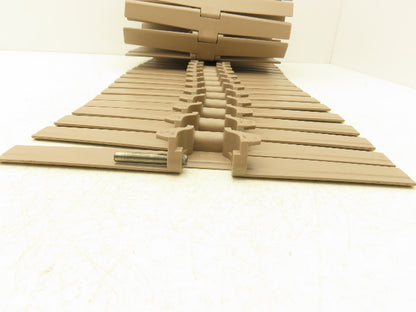 MCC Rexnord HDF 1200 XL  12" TableTop Conveyor Chain Side-Flex 6'L Tan