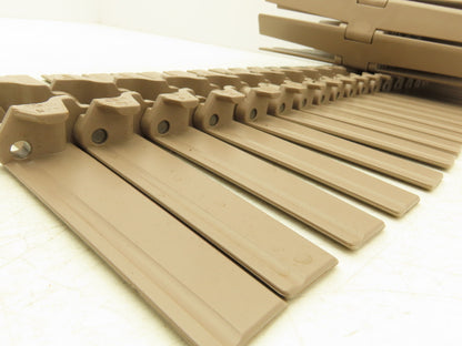 MCC Rexnord HDF 1200 XL  12" TableTop Conveyor Chain Side-Flex 6'L Tan