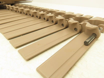 MCC Rexnord HDF 1200 XL  12" TableTop Conveyor Chain Side-Flex 6'L Tan