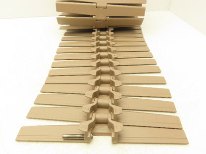 MCC Rexnord HDF 1200 XL  12" TableTop Conveyor Chain Side-Flex 6'L Tan