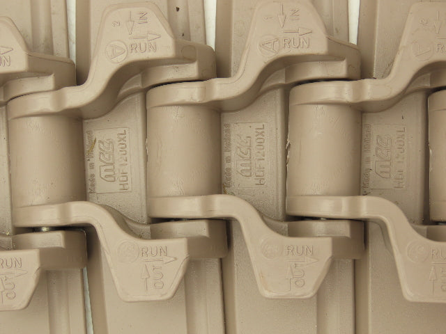 MCC Rexnord HDF 1200 XL  12" TableTop Conveyor Chain Side-Flex 6'L Tan