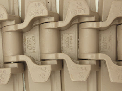 MCC Rexnord HDF 1200 XL  12" TableTop Conveyor Chain Side-Flex 6'L Tan