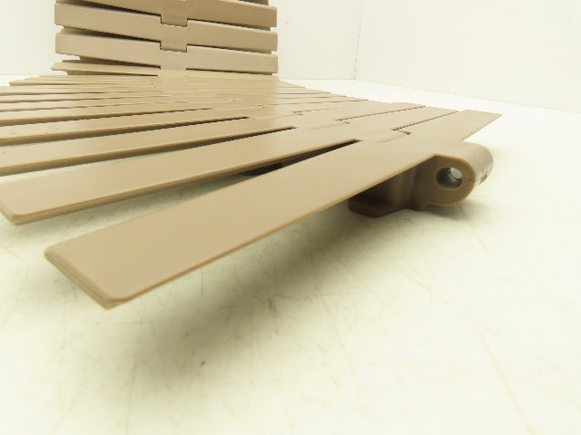 MCC Rexnord HDF 1200 XL  12" TableTop Conveyor Chain Side-Flex 10'L Tan