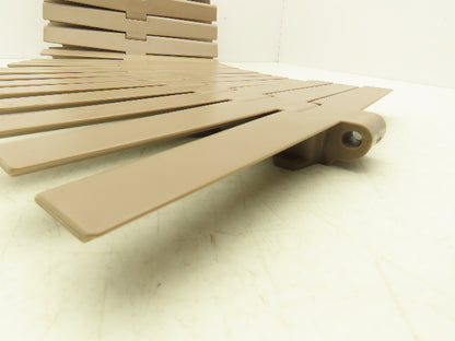 MCC Rexnord HDF 1200 XL  12" TableTop Conveyor Chain Side-Flex 10'L Tan