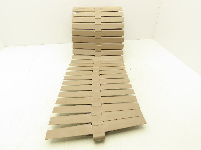 MCC Rexnord HDF 1200 XL  12" TableTop Conveyor Chain Side-Flex 10'L Tan