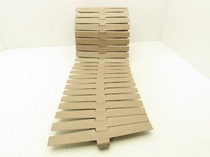 MCC Rexnord HDF 1200 XL  12" TableTop Conveyor Chain Side-Flex 10'L Tan