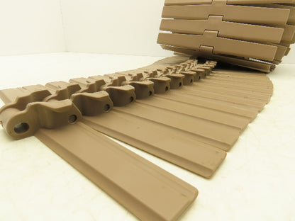 MCC Rexnord HDF 1200 XL  12" TableTop Conveyor Chain Side-Flex 10'L Tan