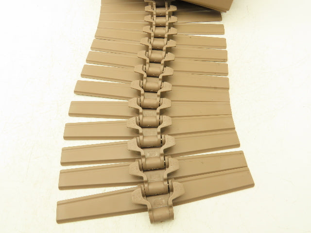 MCC Rexnord HDF 1200 XL  12" TableTop Conveyor Chain Side-Flex 10'L Tan