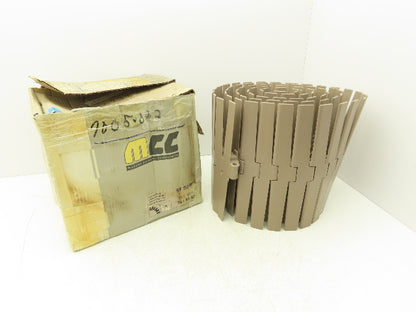 MCC Rexnord HDF 1200 XL  12" TableTop Conveyor Chain Side-Flex 10'L Tan