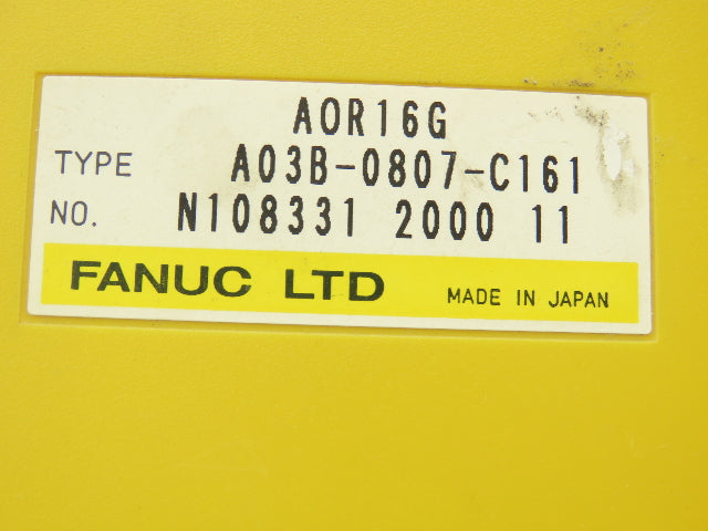 GE Fanuc A03B-0807-C161 I/O Input Output Module 16 Point Relay Out A0R16G