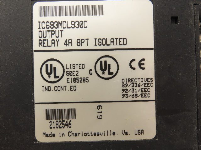 GE Fanuc I/O Input Output Slot Rack Assembly With Backplane & Power Supply *Read