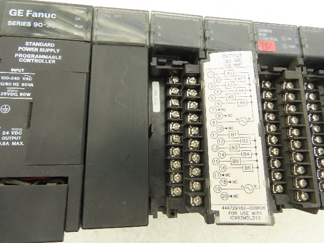 GE Fanuc I/O Input Output Slot Rack Assembly With Backplane CPU Bus *Read