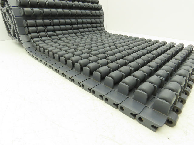 Intralox 1400 Series 15"W Plastic Roller Top Conveyor Belt Gray 54.5"Length