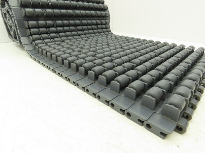 Intralox 1400 Series 15"W Plastic Roller Top Conveyor Belt Gray 54.5"Length