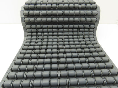 Intralox 1400 Series 15"W Plastic Roller Top Conveyor Belt Gray 54.5"Length