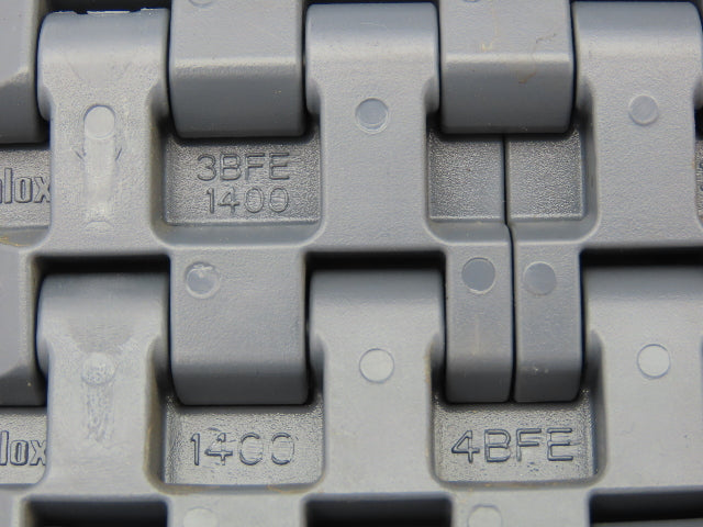 Intralox 1400 Series 15"W Plastic Roller Top Conveyor Belt Gray 54.5"Length