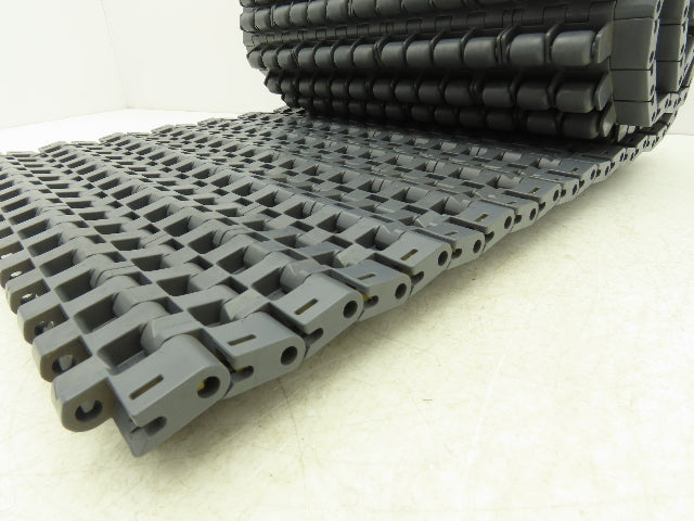 Intralox 1400 Series 15"W Plastic Roller Top Conveyor Belt Gray 54.5"Length