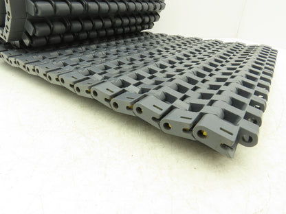 Intralox 1400 Series 15"W Plastic Roller Top Conveyor Belt Gray 54.5"Length