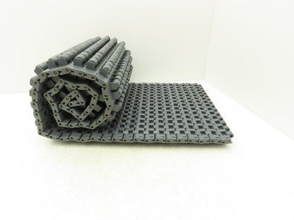 Intralox 1400 Series 15"W Plastic Roller Top Conveyor Belt Gray 54.5"Length