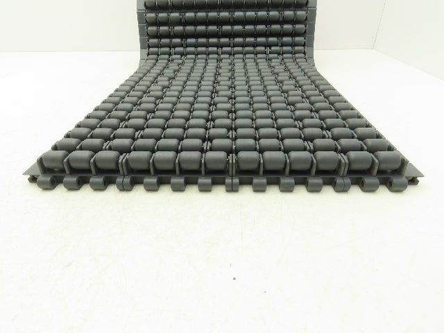 Intralox 1400 Series 15"W Plastic Roller Top Conveyor Belt Gray 54.5"Length