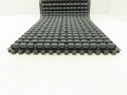 Intralox 1400 Series 15"W Plastic Roller Top Conveyor Belt Gray 54.5"Length