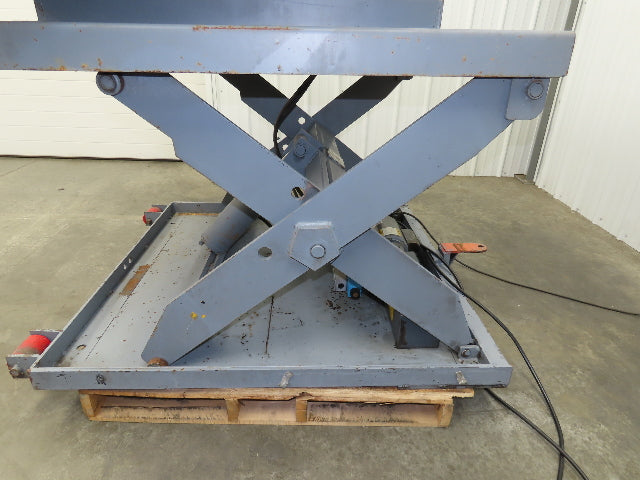 Pentalift Hydraulic Scissor Lift Table 36" Tilt Top 58" X 48" 115 Volt 3000lbs
