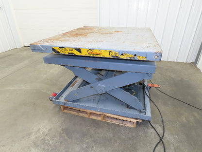 Pentalift Hydraulic Scissor Lift Table 36" Tilt Top 58" X 48" 115 Volt 3000lbs