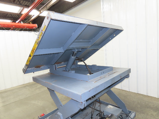Pentalift Hydraulic Scissor Lift Table 36" Tilt Top 58" X 48" 115 Volt 3000lbs