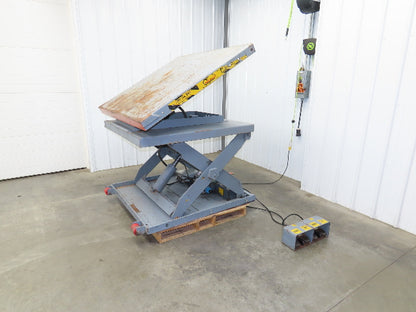 Pentalift Hydraulic Scissor Lift Table 36" Tilt Top 58" X 48" 115 Volt 3000lbs