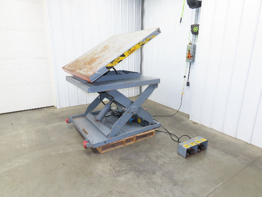 Pentalift Hydraulic Scissor Lift Table 36" Tilt Top 58" X 48" 115 Volt 3000lbs
