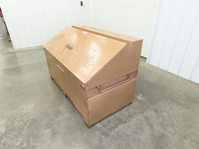 Knaack 3068 Jobsite Tool Chest 60x24x28" Box Shelf Slope Top Lid Top Steel