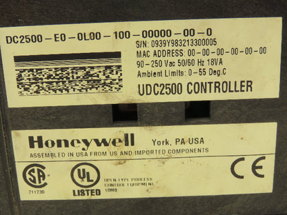 Honeywell DC2500-E0-0L00-100-00000-00-0 UDC2500 Temperature Controller Module