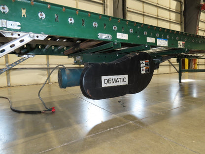 Dematic 42"x 60' Accumulating Roller Conveyor Belt Drive 40"BF 230/460V 175FPM