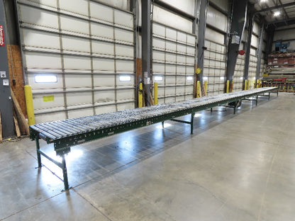 Dematic 42"x 60' Accumulating Roller Conveyor Belt Drive 40"BF 230/460V 175FPM