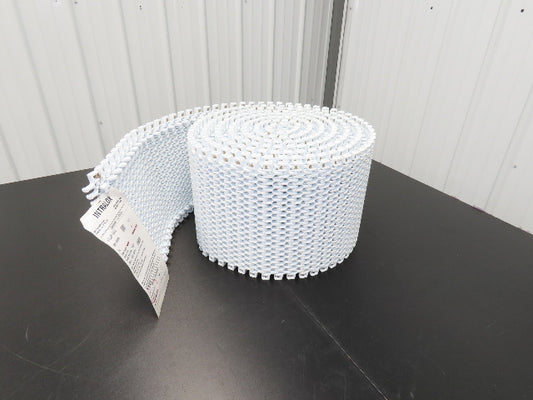 Intralox 2400 Radius Flush Grid Flex Conveyor Belt w/Hold Down White 10"x 20.7Ft