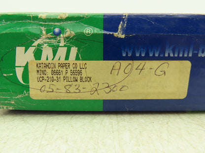 KML UCP 210-31 Pillow Block Bearing 1-15/16" Bore