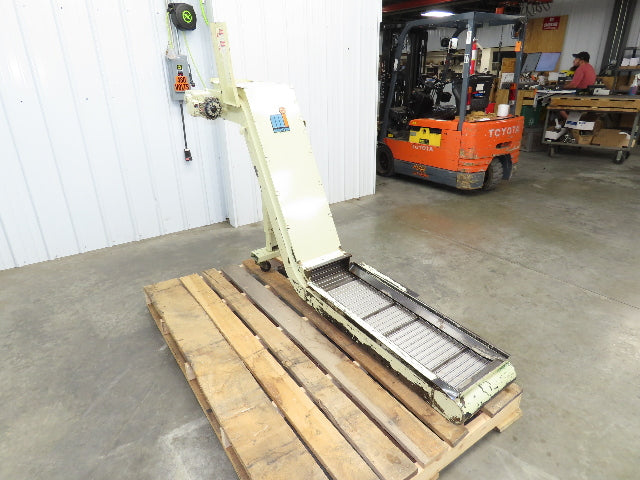 Mayfran Chip-Tote Chip Conveyor 11"x 40" Infeed 38"-48"H Discharge 230/460V 84"L