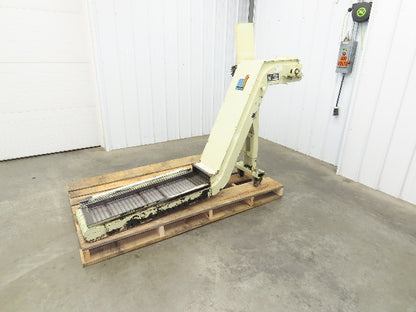 Mayfran Chip-Tote Chip Conveyor 11"x 40" Infeed 38"-48"H Discharge 230/460V 84"L