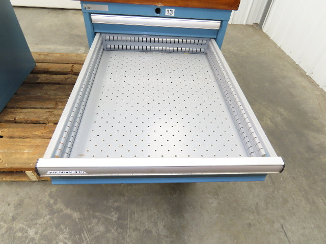 Lista Workbench Wood Top 72x30" 5 Drawer 22"W Tool Storage Cabinet 29-1/2"H