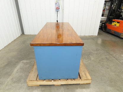 Lista Workbench Wood Top 72x30" 5 Drawer 22"W Tool Storage Cabinet 29-1/2"H